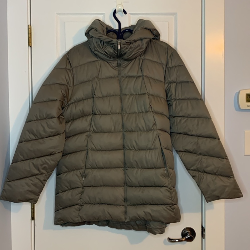 Denver Hayes T-Max Winter Puffer Jacket Coat HyperDri Taupe Women’s 2XL High Low - Picture 2 of 13